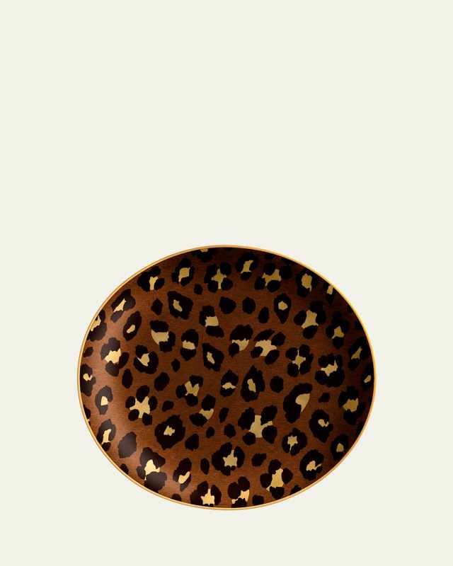 Leopard Dessert Plates, Set of 4